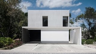 Diseño de casa minimalista de dos pisos